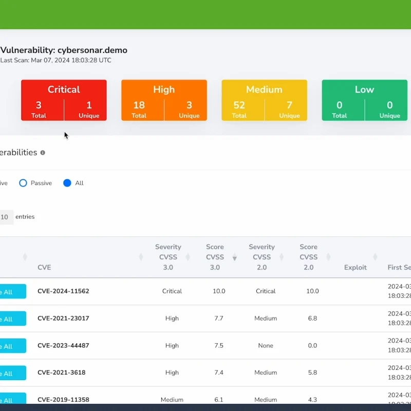 Mappare le vulnerabilità, una panormaica sulla funzione Vulnerability di CyberSonar